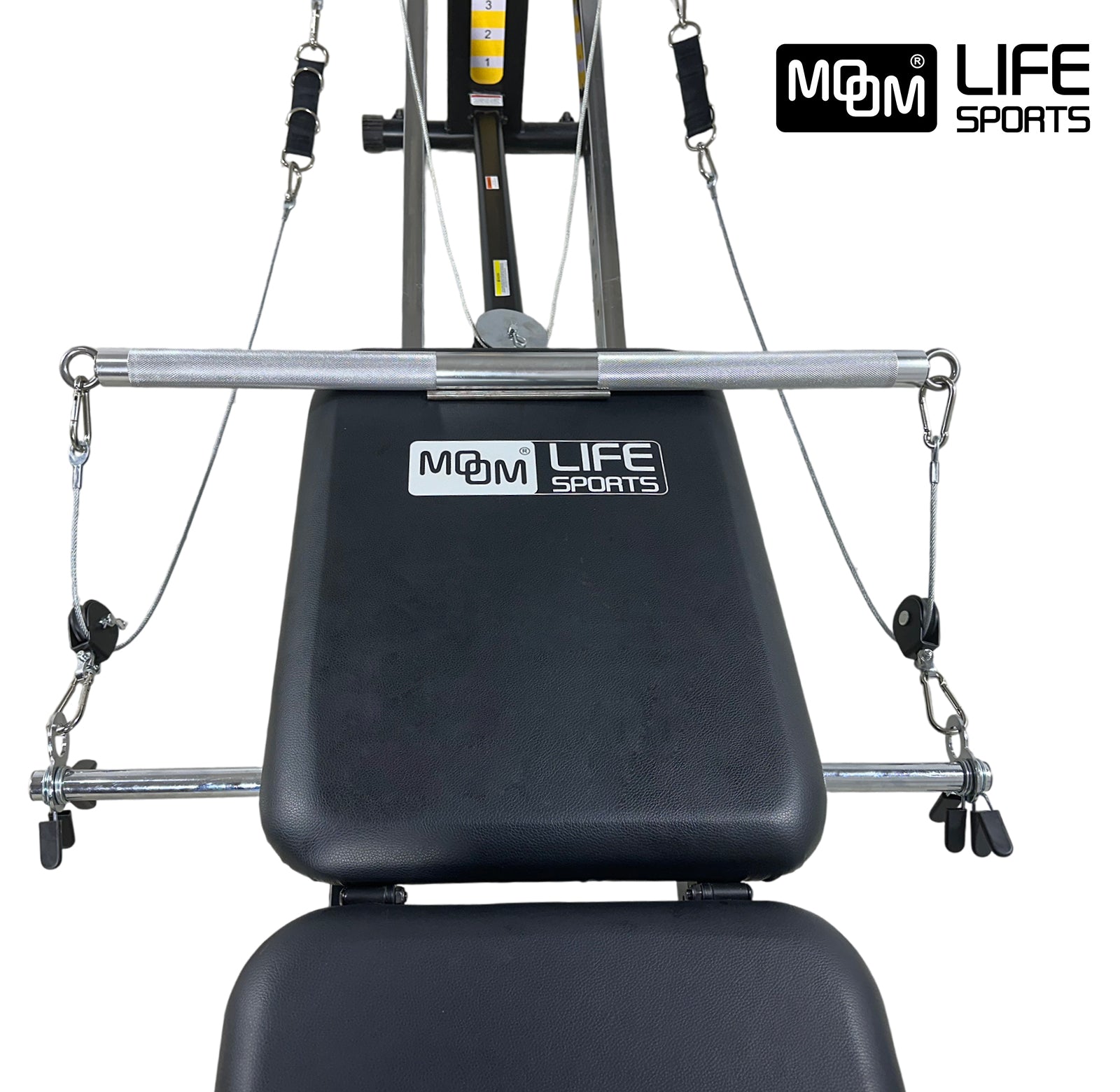 Chest Press Kit components mounted on the MOMO PRO