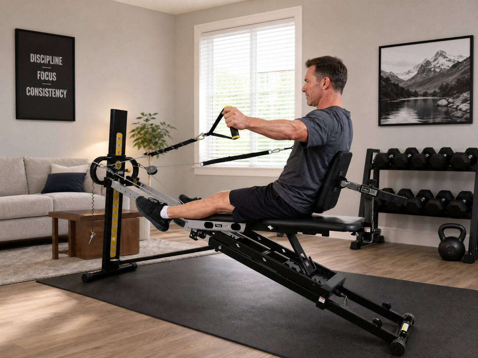 Core training with the backrest attachment